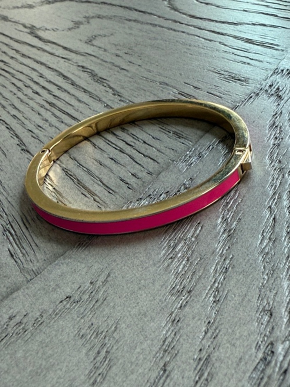 J Crew Gold and Pink Women's Bangle Bracelet
